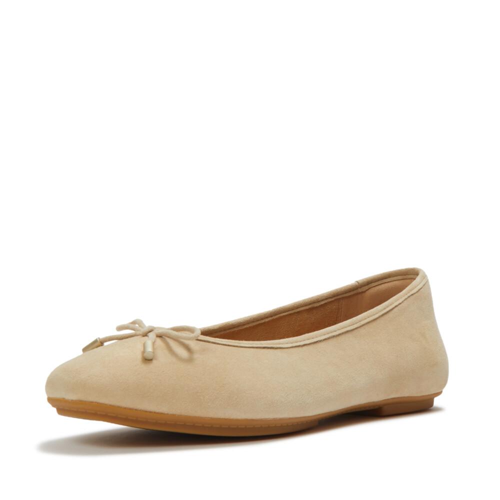 DECLIATO BOW SUEDE BALLET FLATS