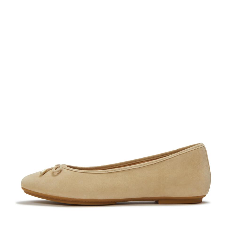 DECLIATO BOW SUEDE BALLET FLATS