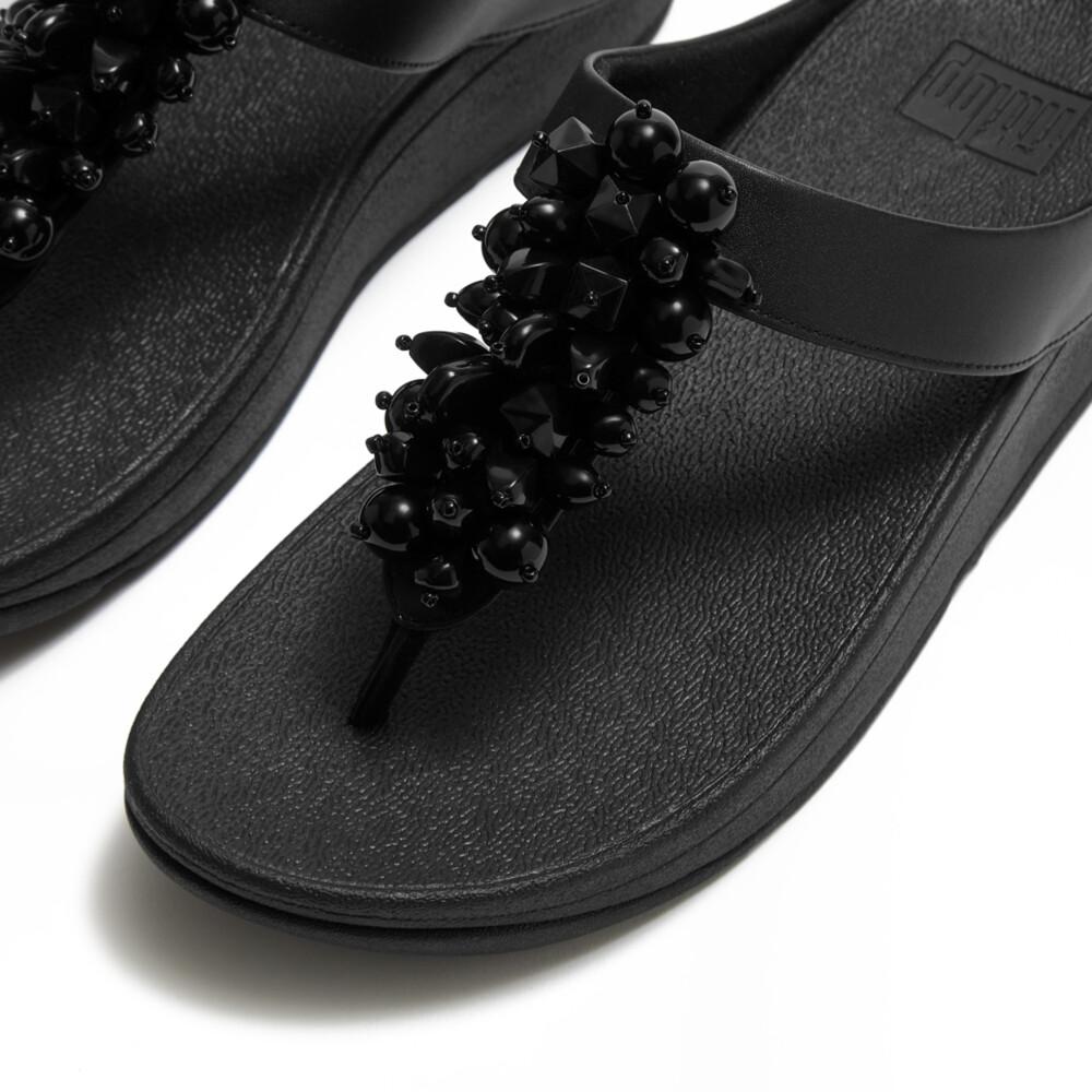FINO BEAD-CLUSTER TOE-POST SANDALS