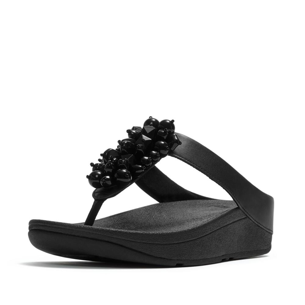 FINO BEAD-CLUSTER TOE-POST SANDALS