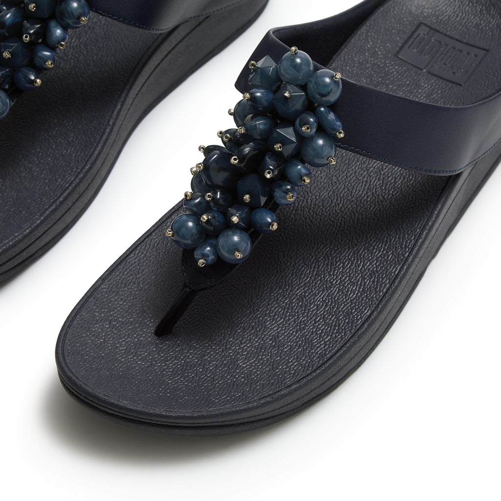 FINO BEAD-CLUSTER TOE-POST SANDALS