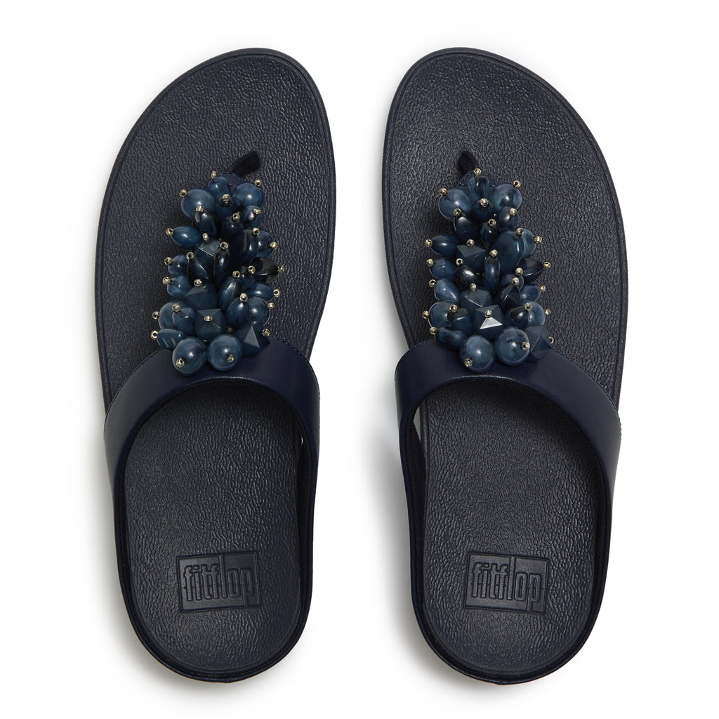 FINO BEAD-CLUSTER TOE-POST SANDALS
