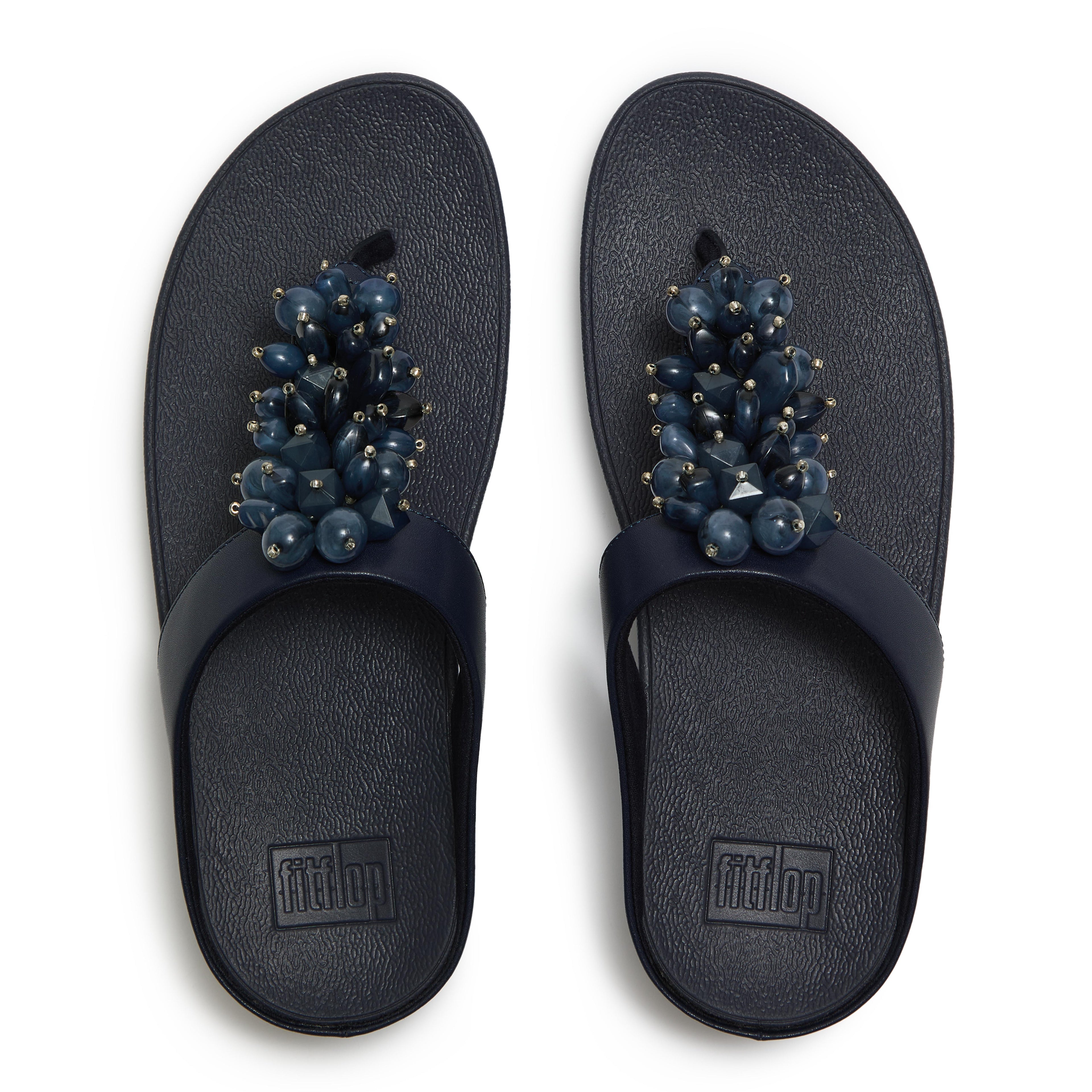 FINO BEAD-CLUSTER TOE-POST SANDALS
