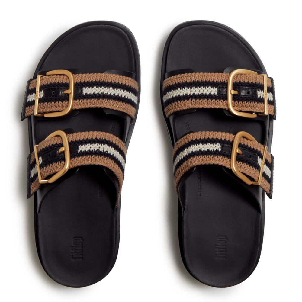 GEN-FF MAX BUCKLE STRIPE-WEBBING TWO-BAR SLIDES
