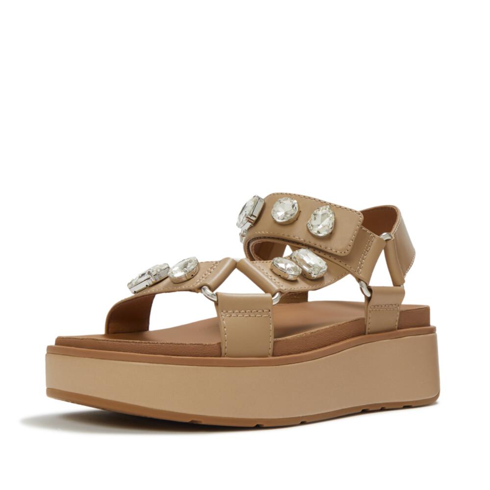 GEN-FF MAX ULTRA-JEWEL  LEATHER BACK-STRAP SANDALS