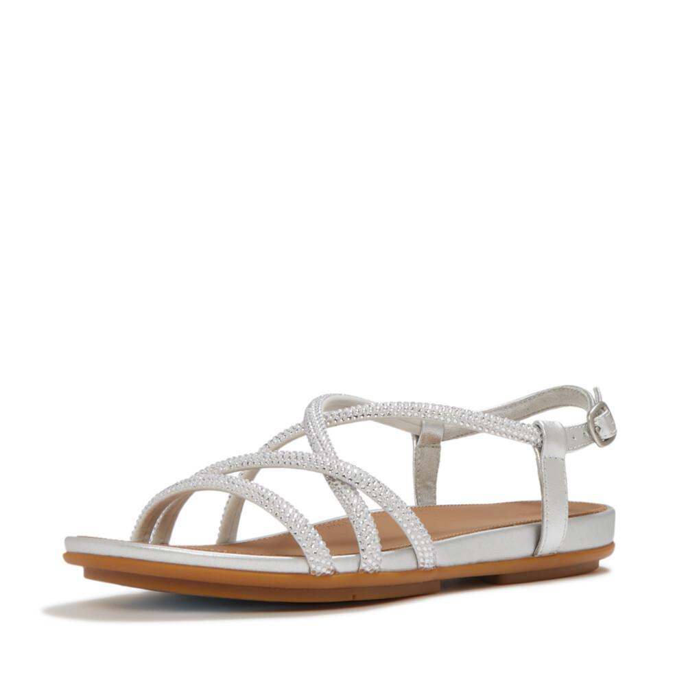 GRACIE CRYSTAL STRAPPY BACK-STRAP SANDALS