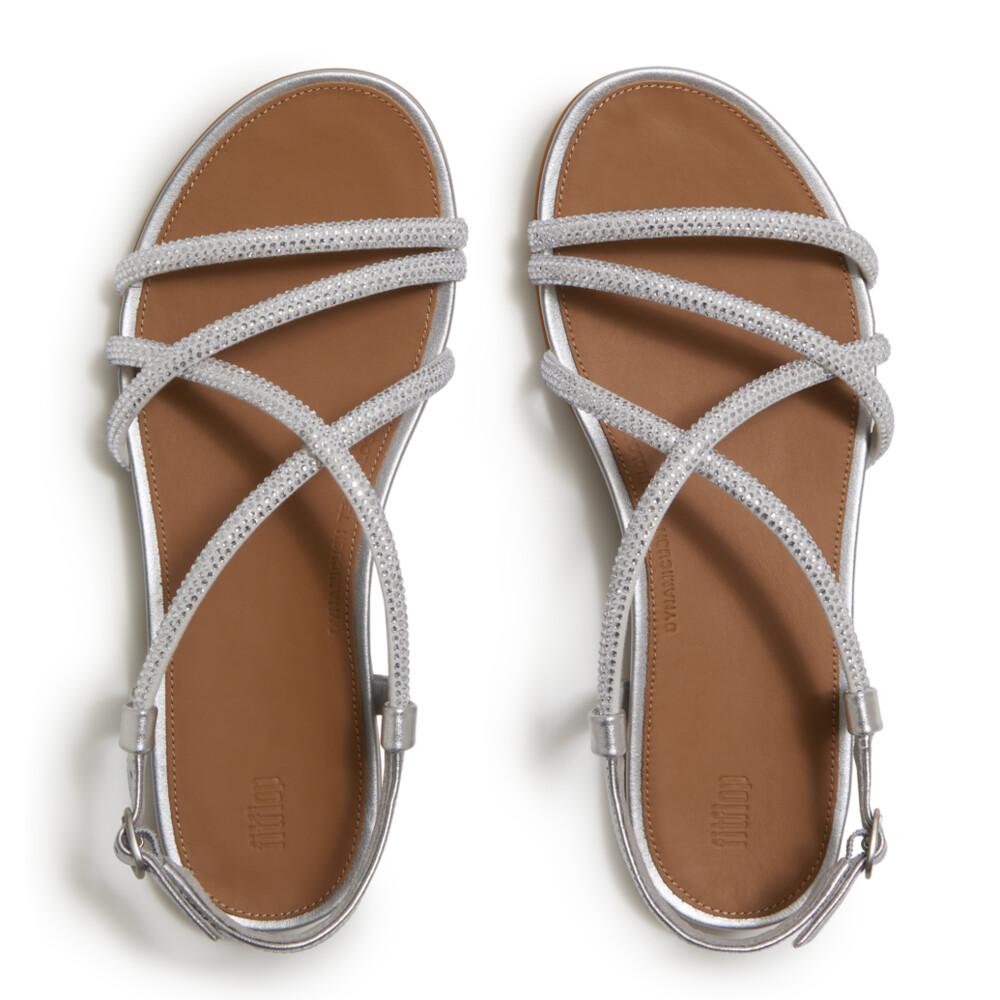 GRACIE CRYSTAL STRAPPY BACK-STRAP SANDALS