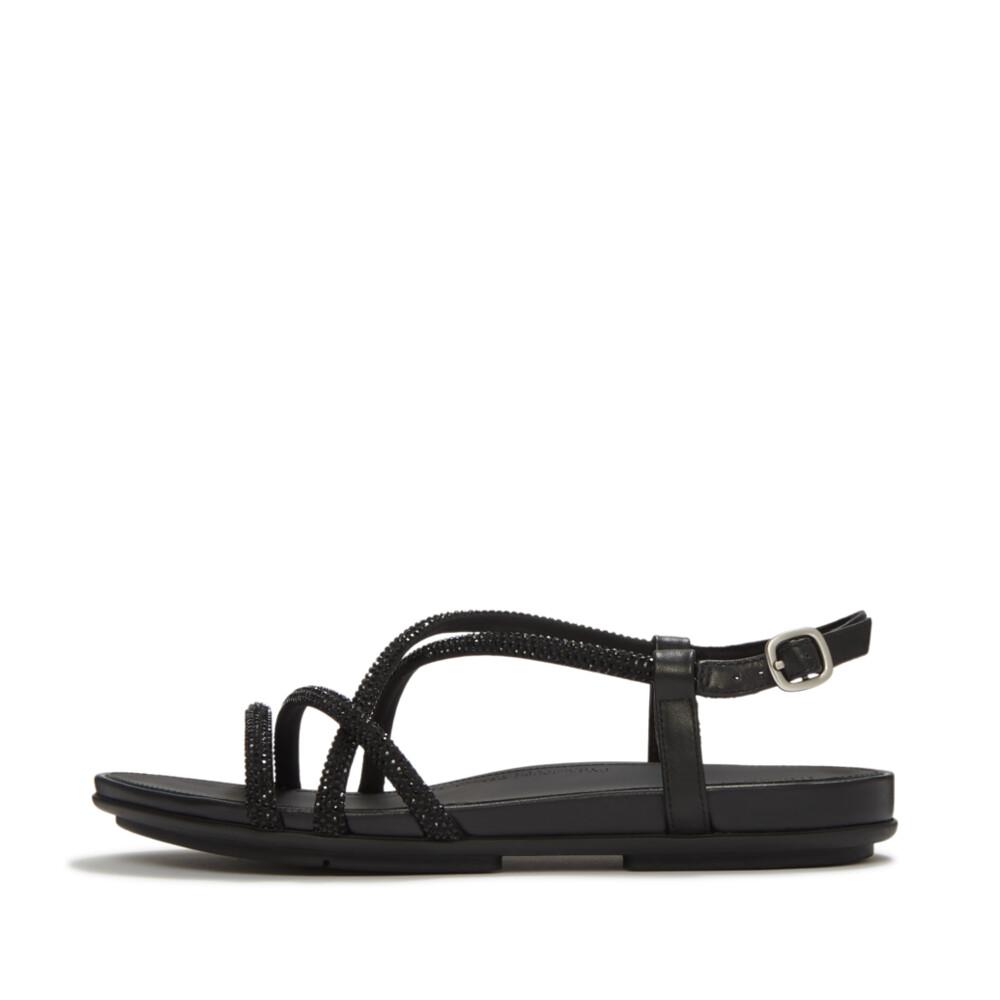 GRACIE CRYSTAL STRAPPY BACK-STRAP SANDALS