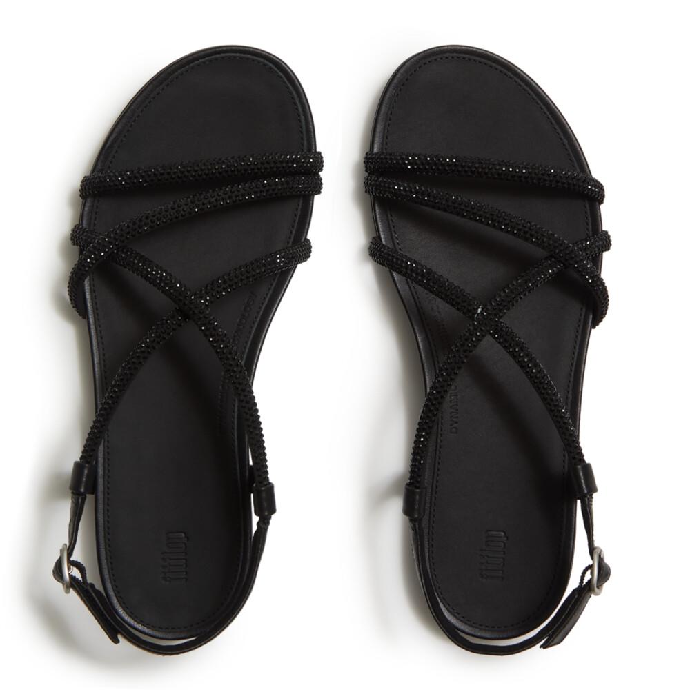 GRACIE CRYSTAL STRAPPY BACK-STRAP SANDALS