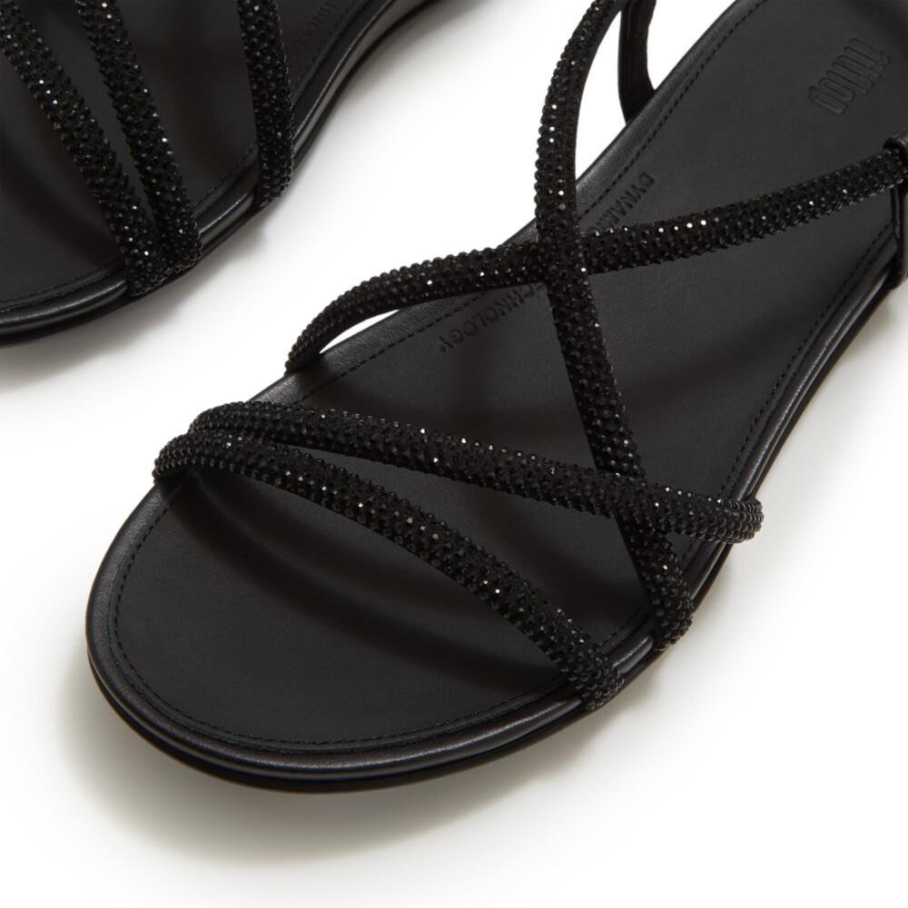 GRACIE CRYSTAL STRAPPY BACK-STRAP SANDALS
