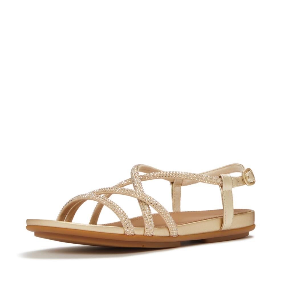 GRACIE CRYSTAL STRAPPY BACK-STRAP SANDALS
