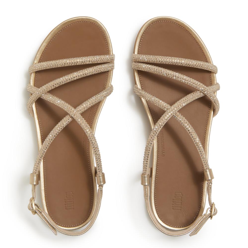 GRACIE CRYSTAL STRAPPY BACK-STRAP SANDALS
