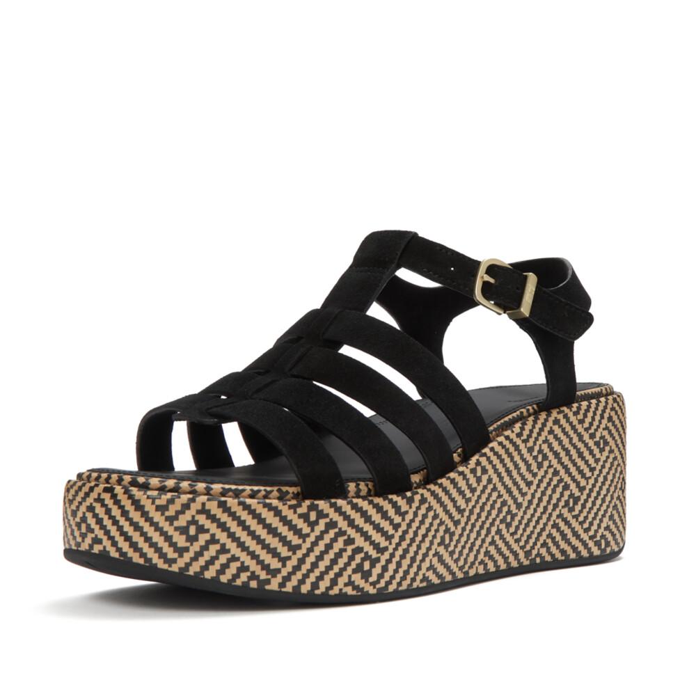 PLATFFORMS GRAPHIC-WEAVE SUEDE FISHERMAN SANDALS