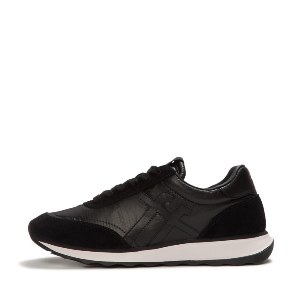 RETRO-Q FF METALLIC-FABRIC/SUEDE SNEAKERS