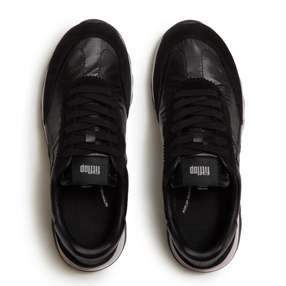 RETRO-Q FF METALLIC-FABRIC/SUEDE SNEAKERS