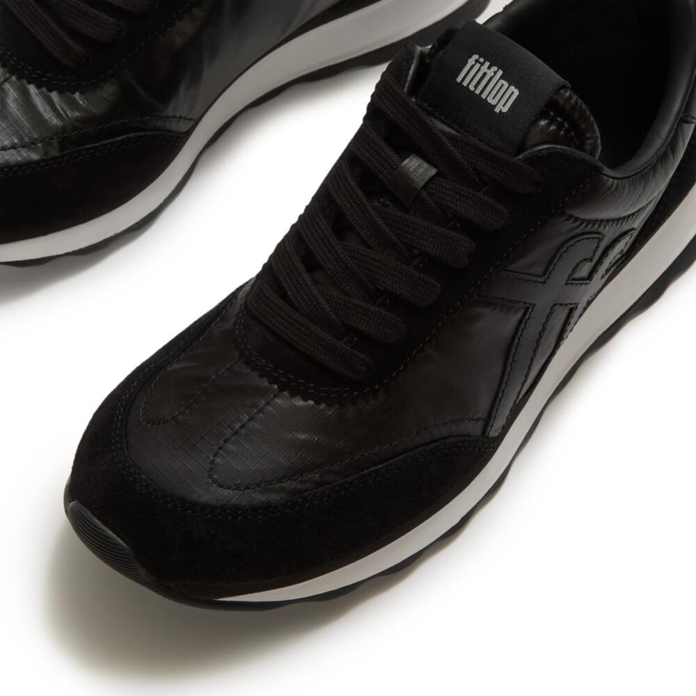 RETRO-Q FF METALLIC-FABRIC/SUEDE SNEAKERS