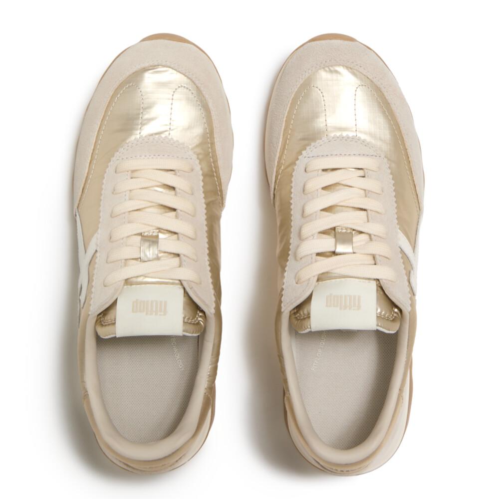 RETRO-Q FF METALLIC-FABRIC/SUEDE SNEAKERS
