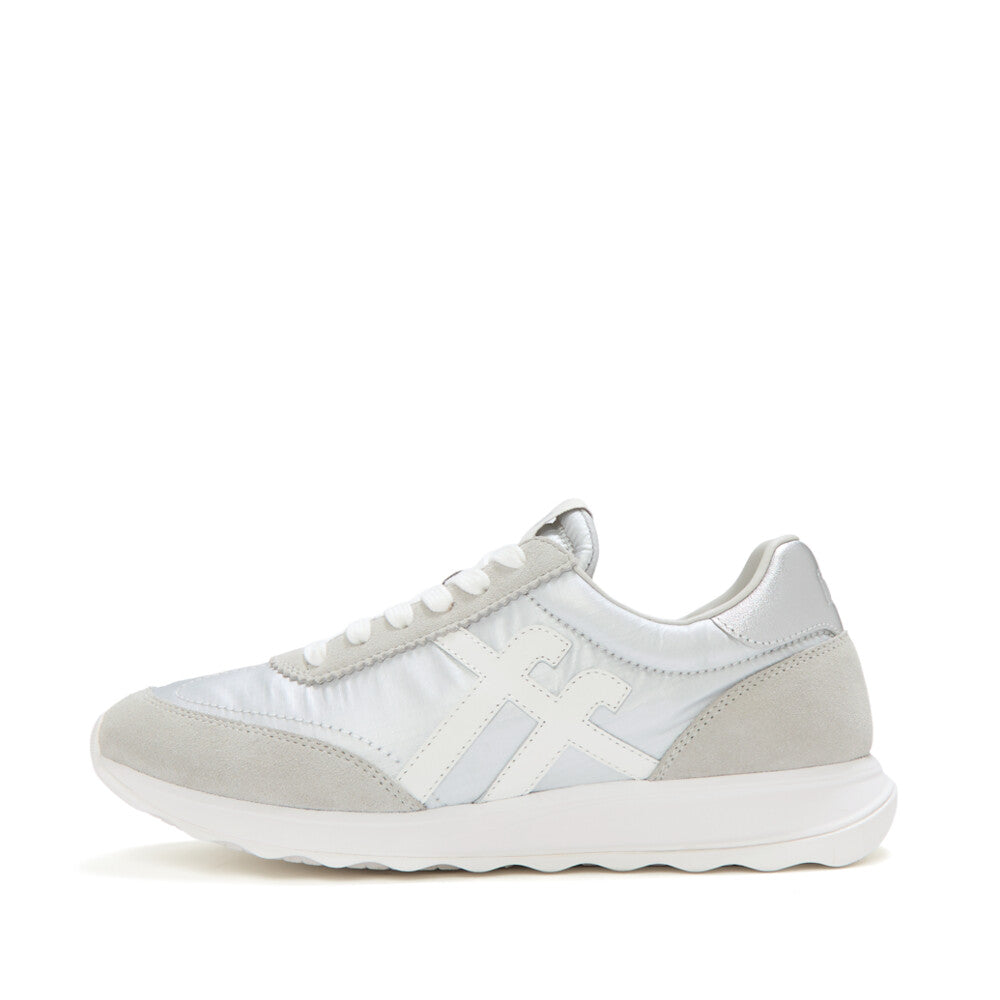 RETRO-Q FF METALLIC-FABRIC/SUEDE SNEAKERS