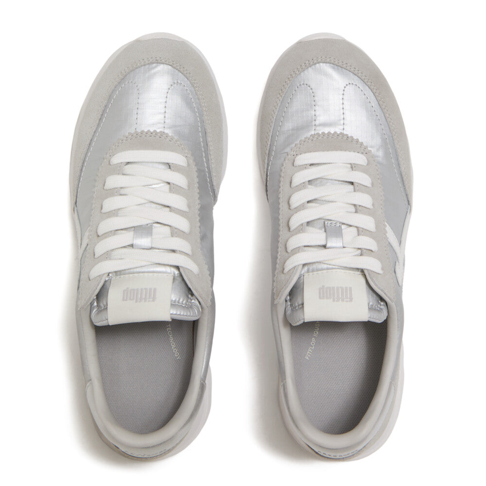 RETRO-Q FF METALLIC-FABRIC/SUEDE SNEAKERS