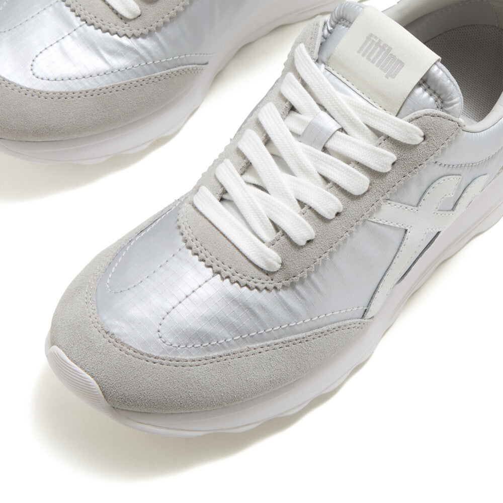 RETRO-Q FF METALLIC-FABRIC/SUEDE SNEAKERS
