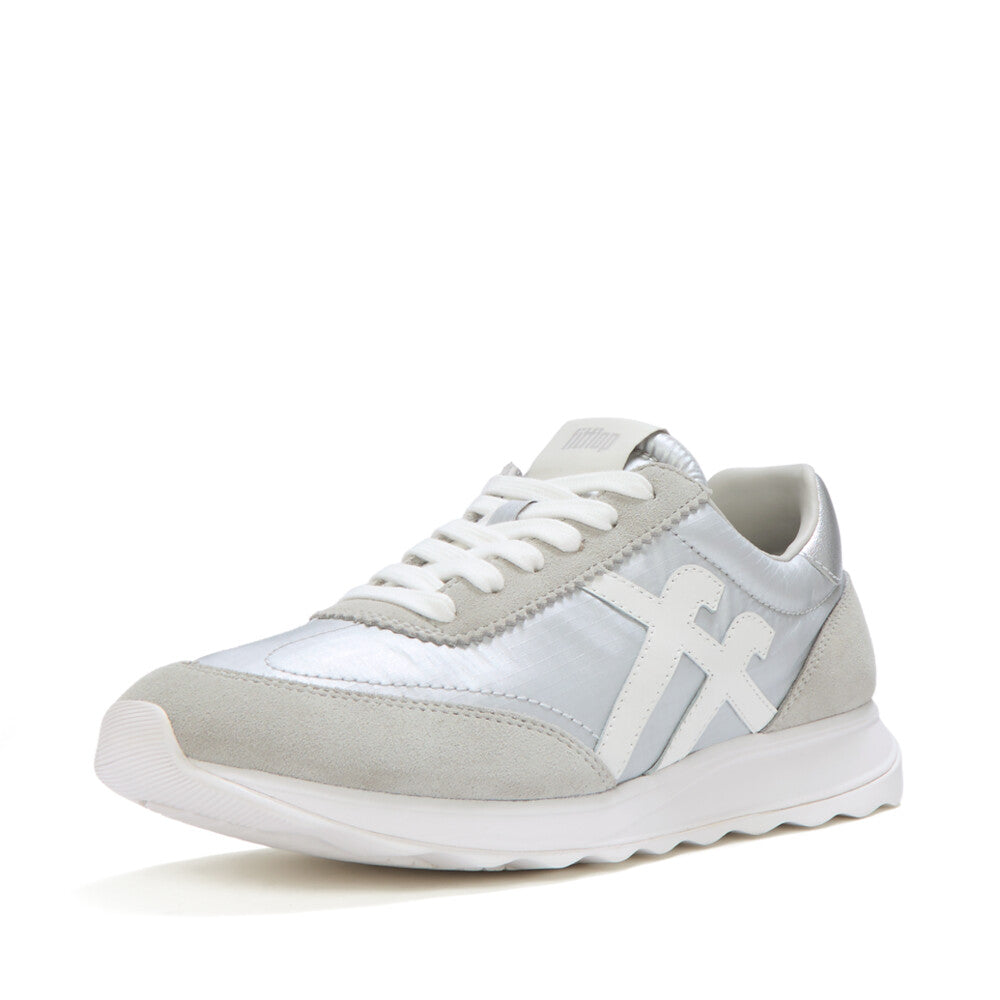 RETRO-Q FF METALLIC-FABRIC/SUEDE SNEAKERS