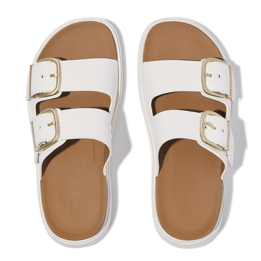 GEN-FF BUCKLE TWO-BAR LEATHER SLIDES