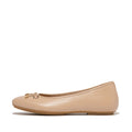 DELICATO BOW SOFT LEATHER BALLET FLATS