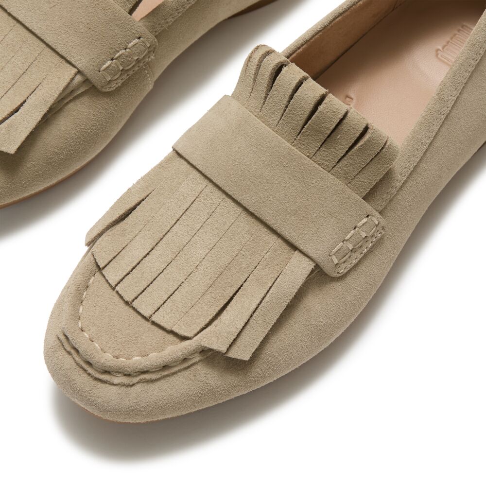 DELICATO SUEDE FRINGE LOAFERS