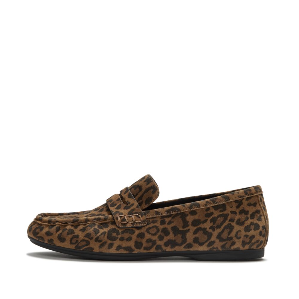 DELICATO SUEDE LEOPARD LOAFERS