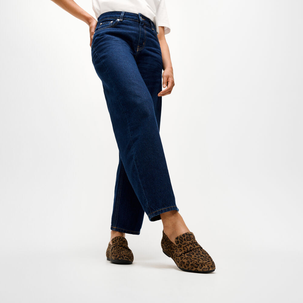 DELICATO SUEDE LEOPARD LOAFERS