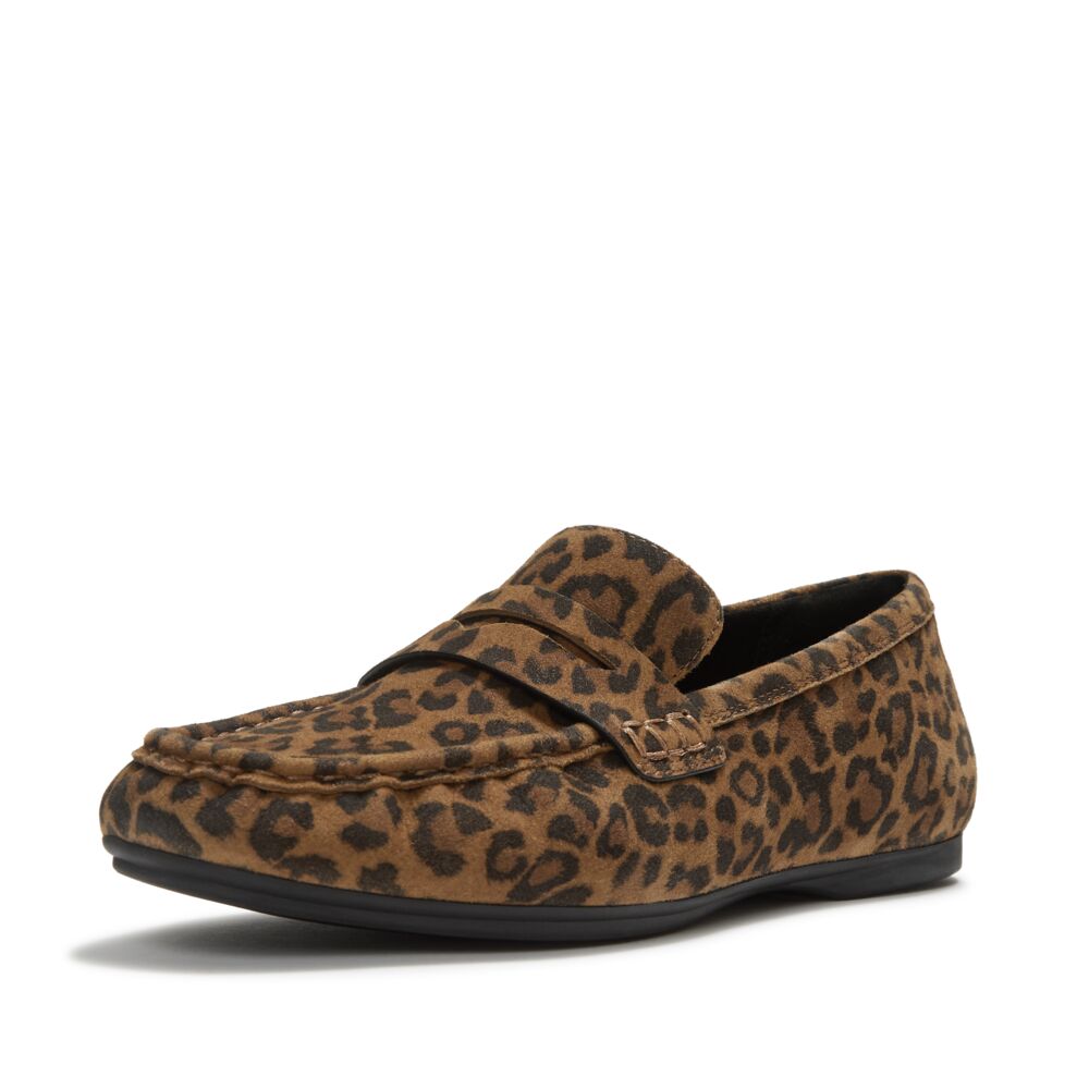 DELICATO SUEDE LEOPARD LOAFERS