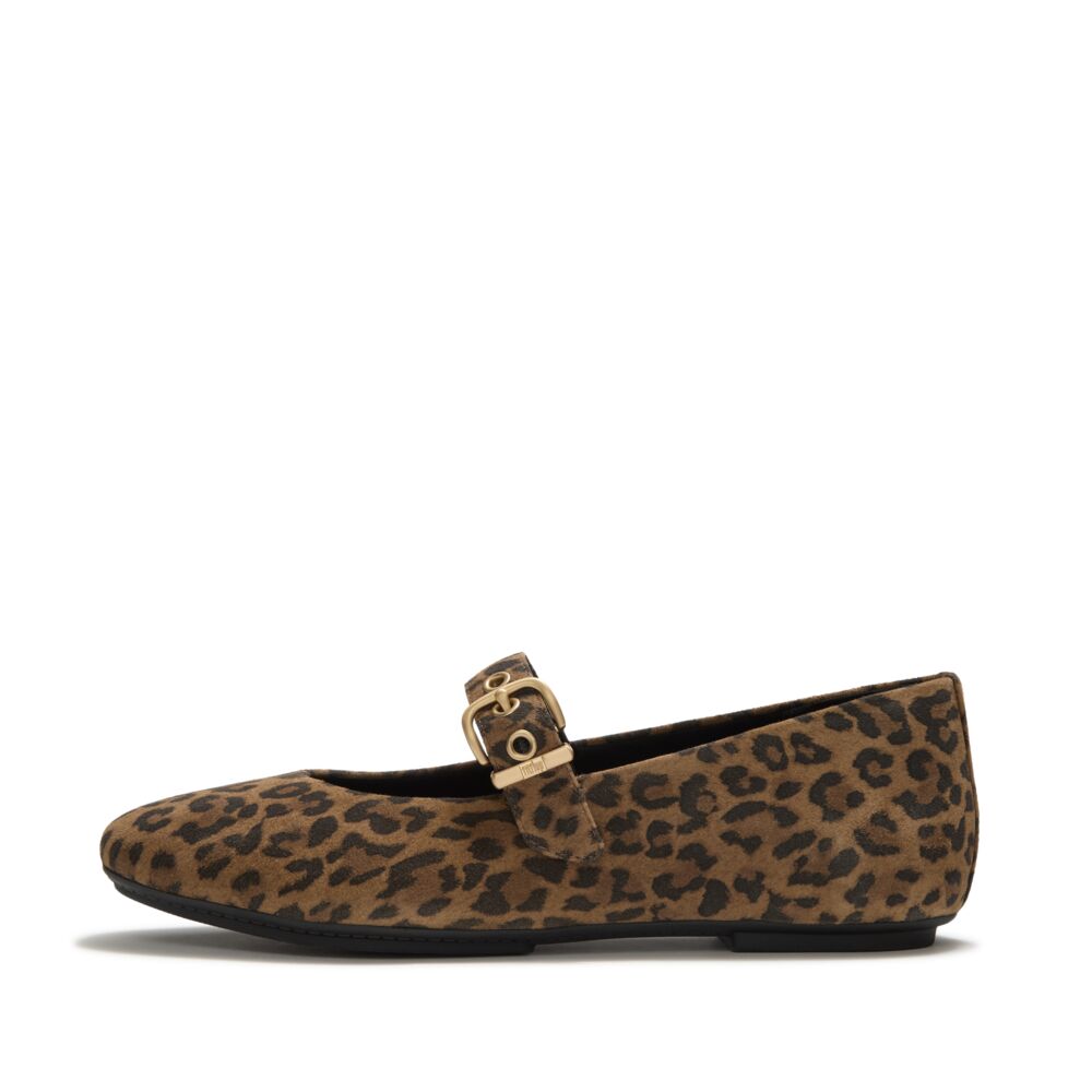 DELICATO SUEDE LEOPARD MARY JANES