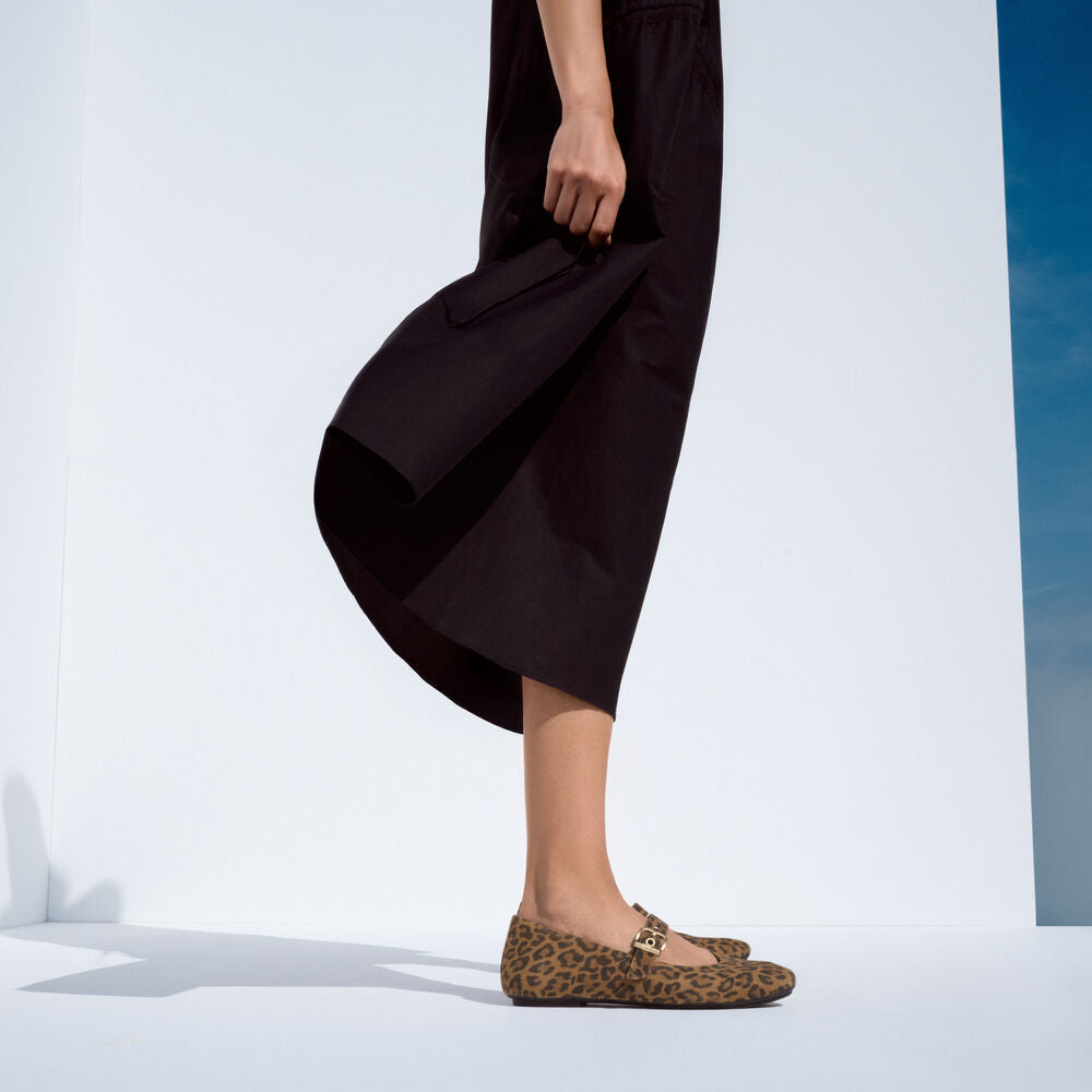 DELICATO SUEDE LEOPARD MARY JANES
