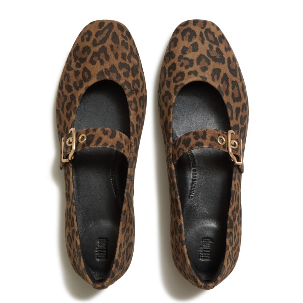 DELICATO SUEDE LEOPARD MARY JANES