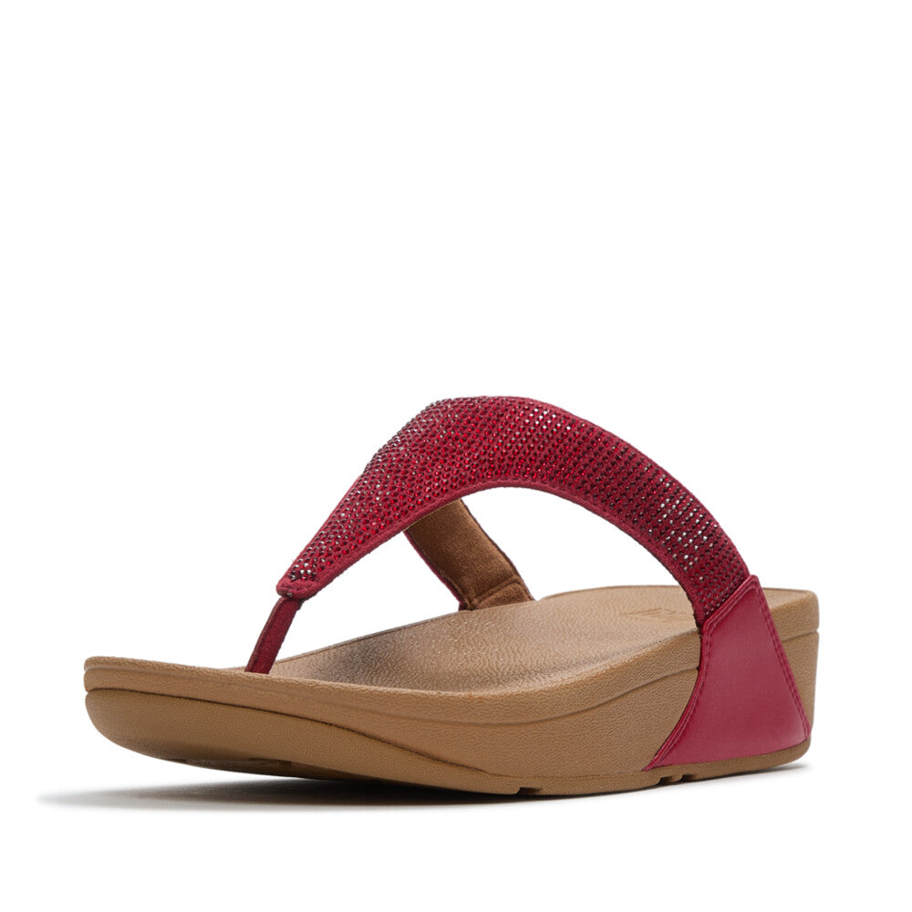 LULU CRYSTAL EMBELLISHED TOE-POST SANDALS