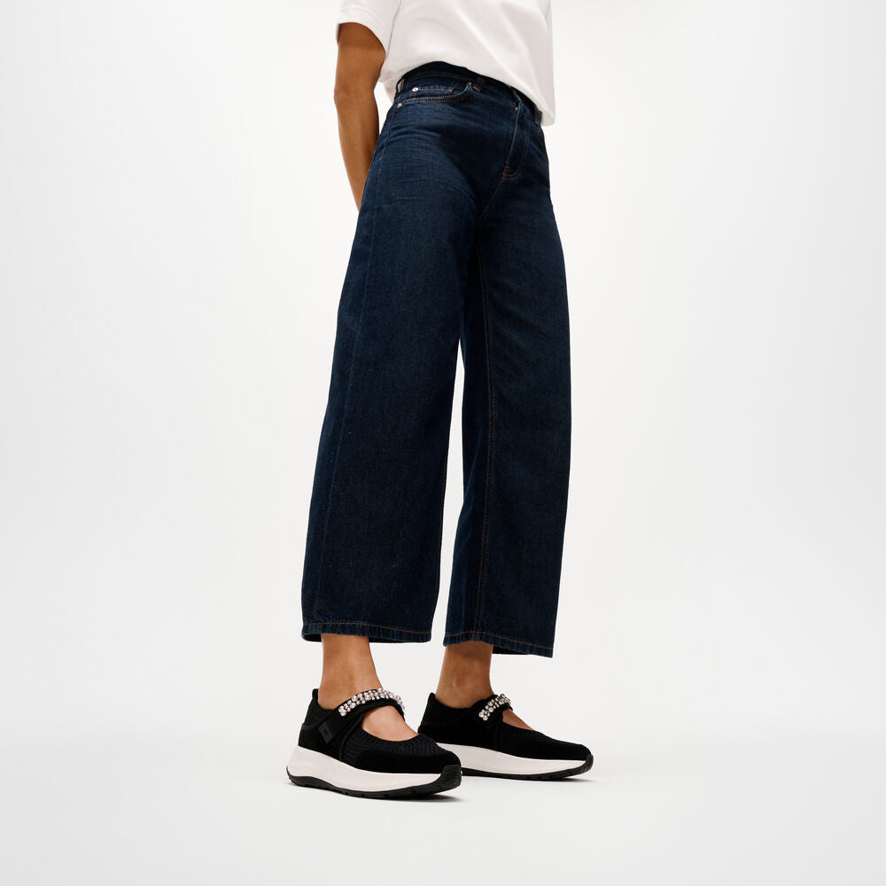 F-MODE FLOW PEARL & CRYSTAL MARY-JANE TRAINERS