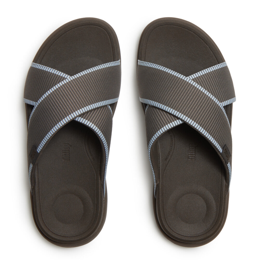 F-MODE GO MENS W/RESISTANT WEBBING CROSS SLIDES