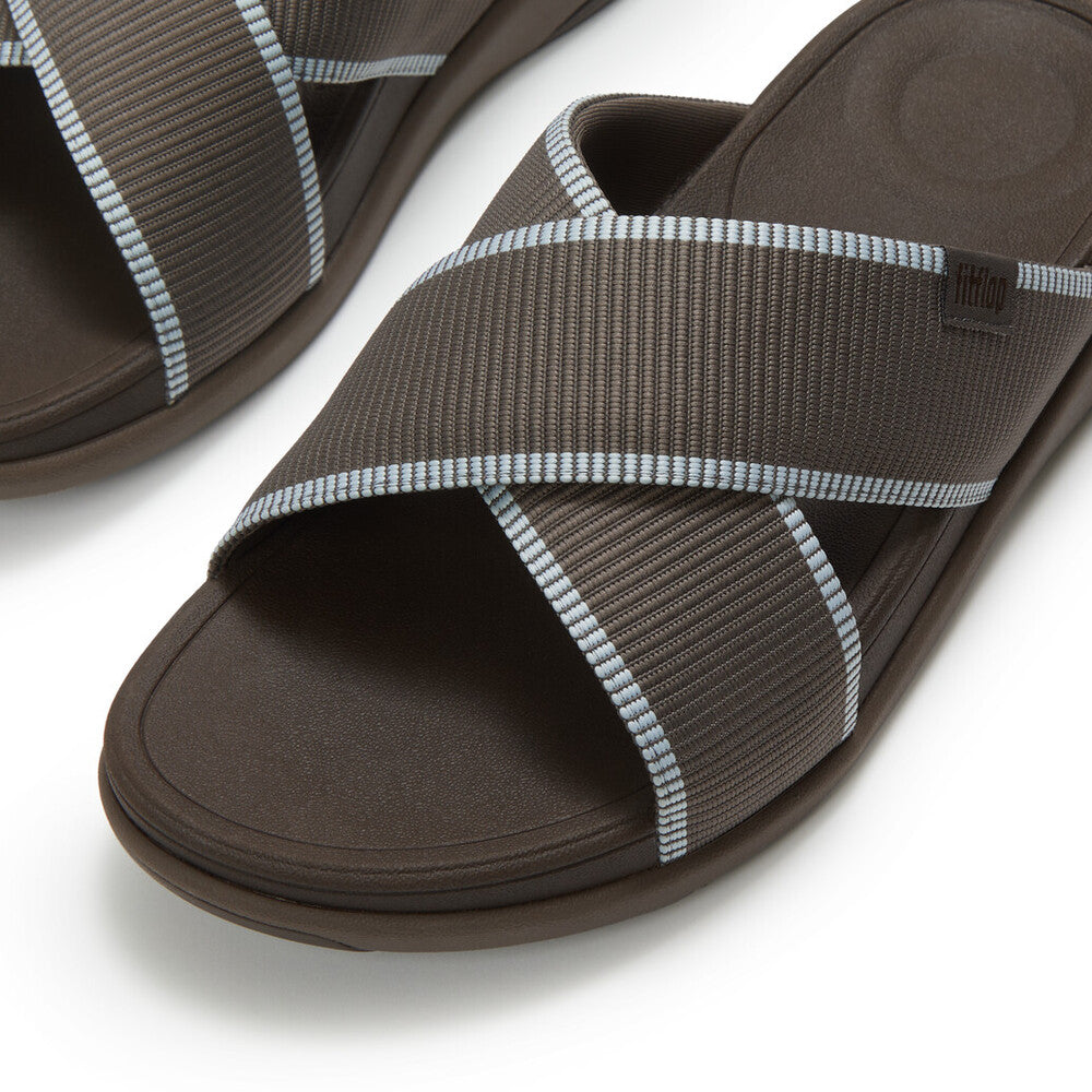 F-MODE GO MENS W/RESISTANT WEBBING CROSS SLIDES
