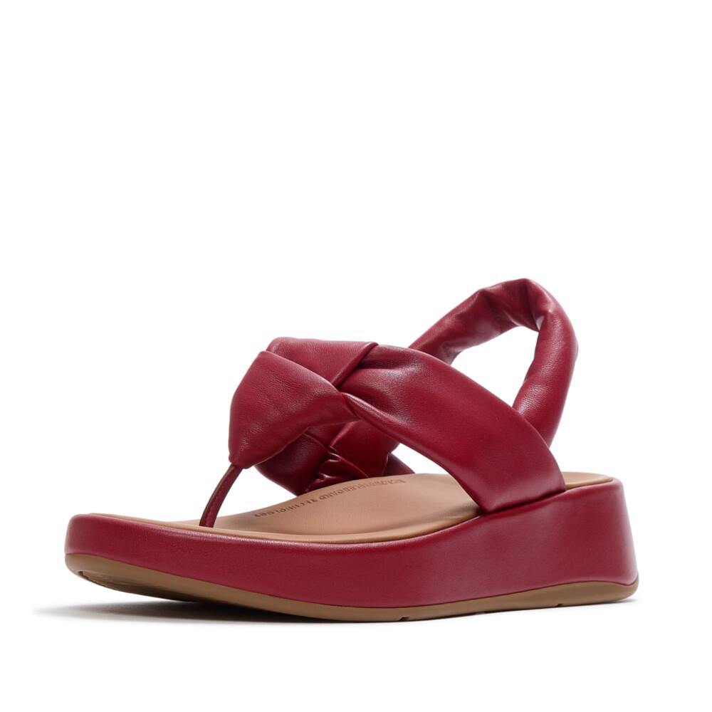 F-MODE KNOT SOFT-LEATHER BACK-STRAP SANDALS