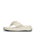 F-MODE KNOT SOFT-LEATHER FLATFORM TOE-POST SANDALS