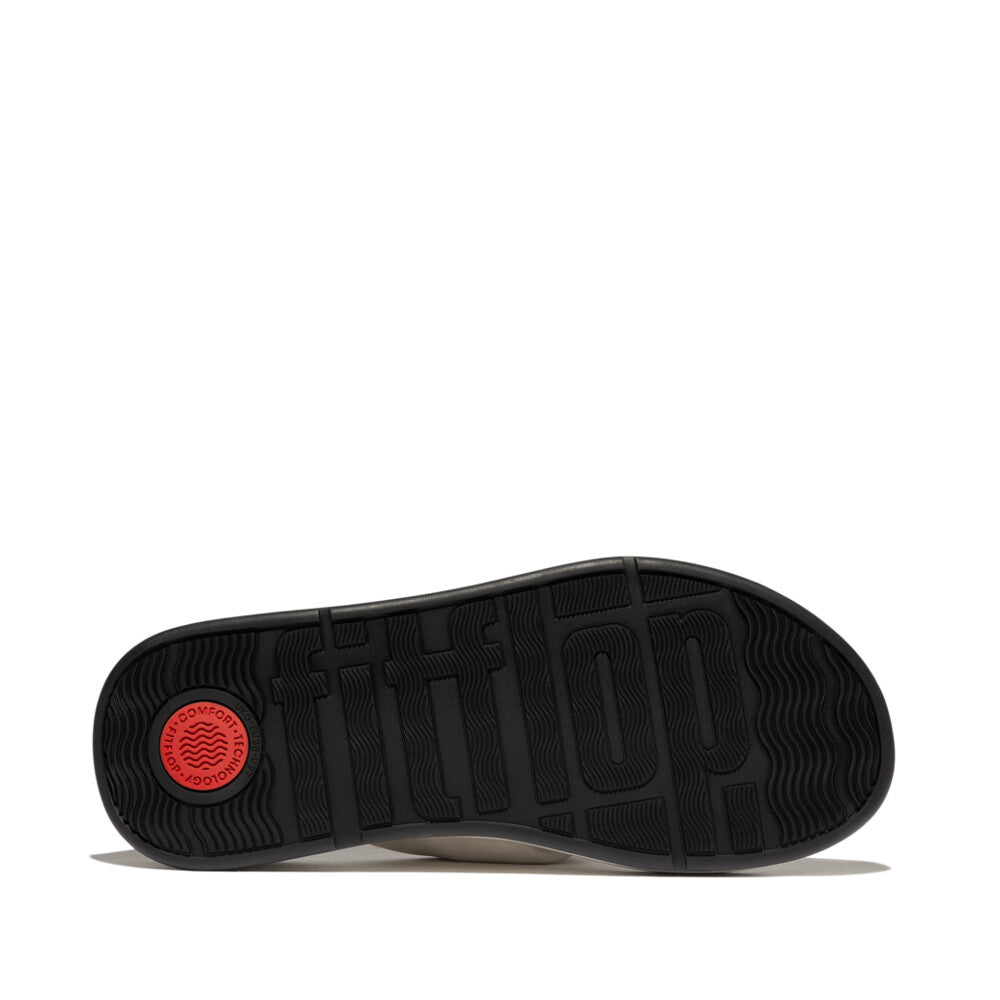 F-MODE KNOT SOFT-LEATHER FLATFORM TOE-POST SANDALS