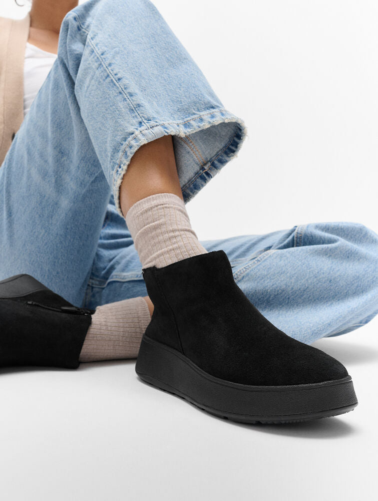 Botins F-MODE SUEDE FLATFORM ZIP