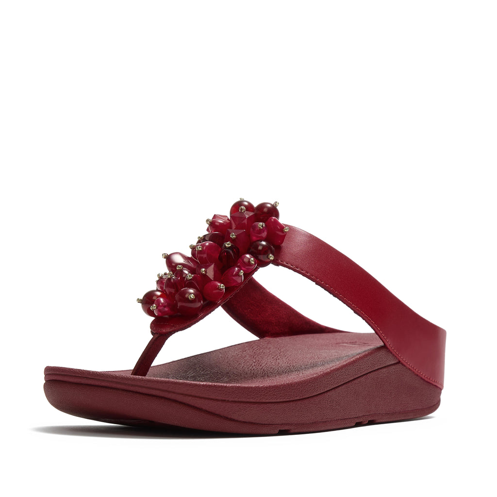 FINO BEAD-CLUSTER TOE-POST SANDALS