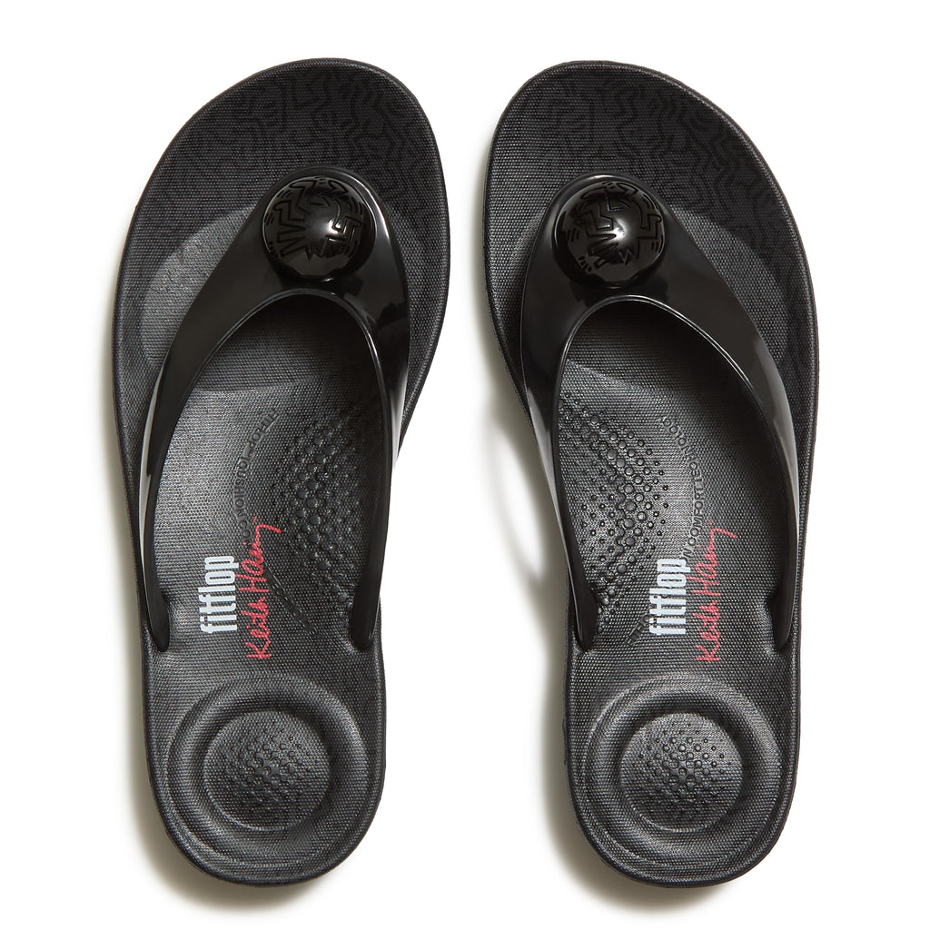 FITFLOP X KEITH HARING IQUSHION BUTTON FLIP-FLOPS