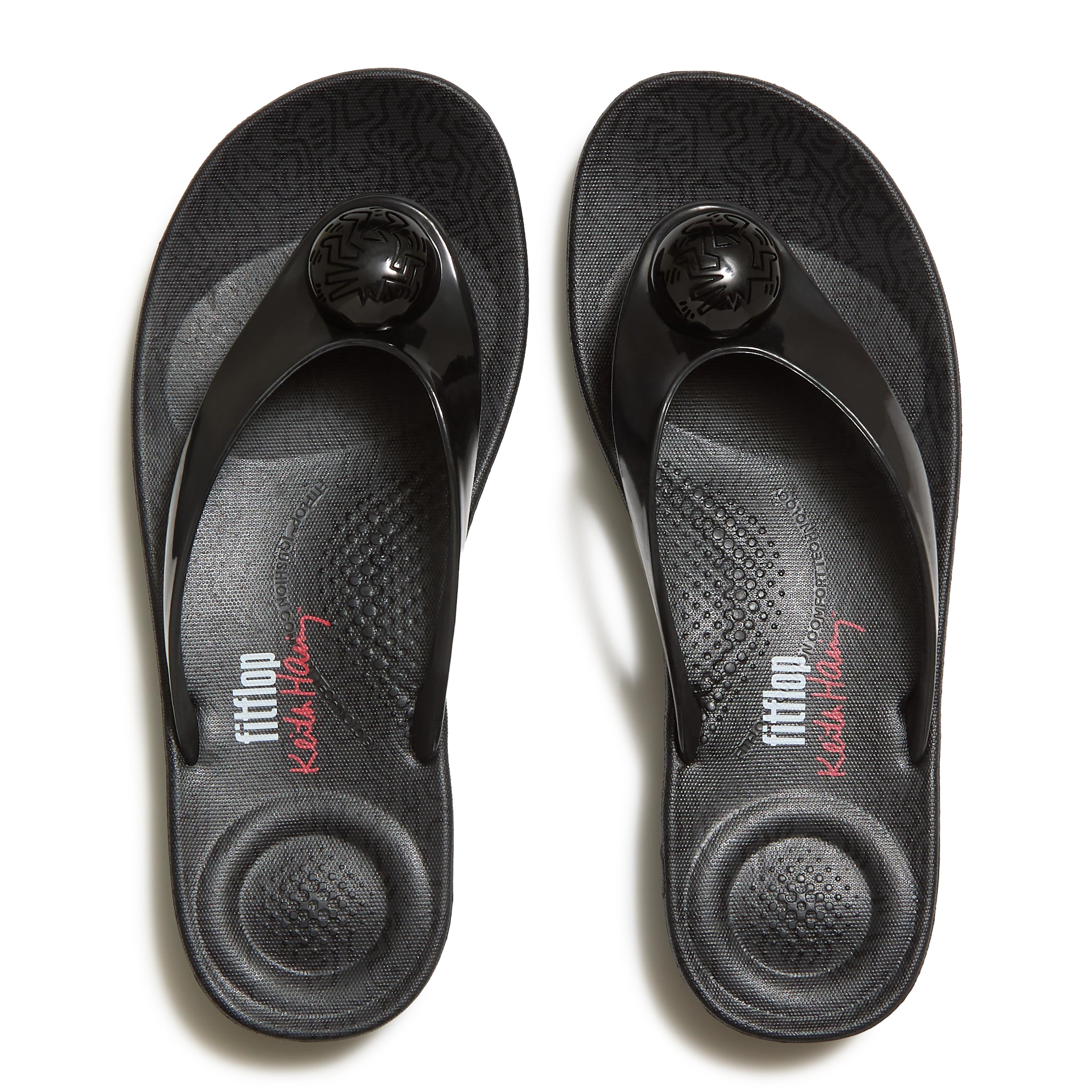 FITFLOP X KEITH HARING IQUSHION BUTTON FLIP-FLOPS