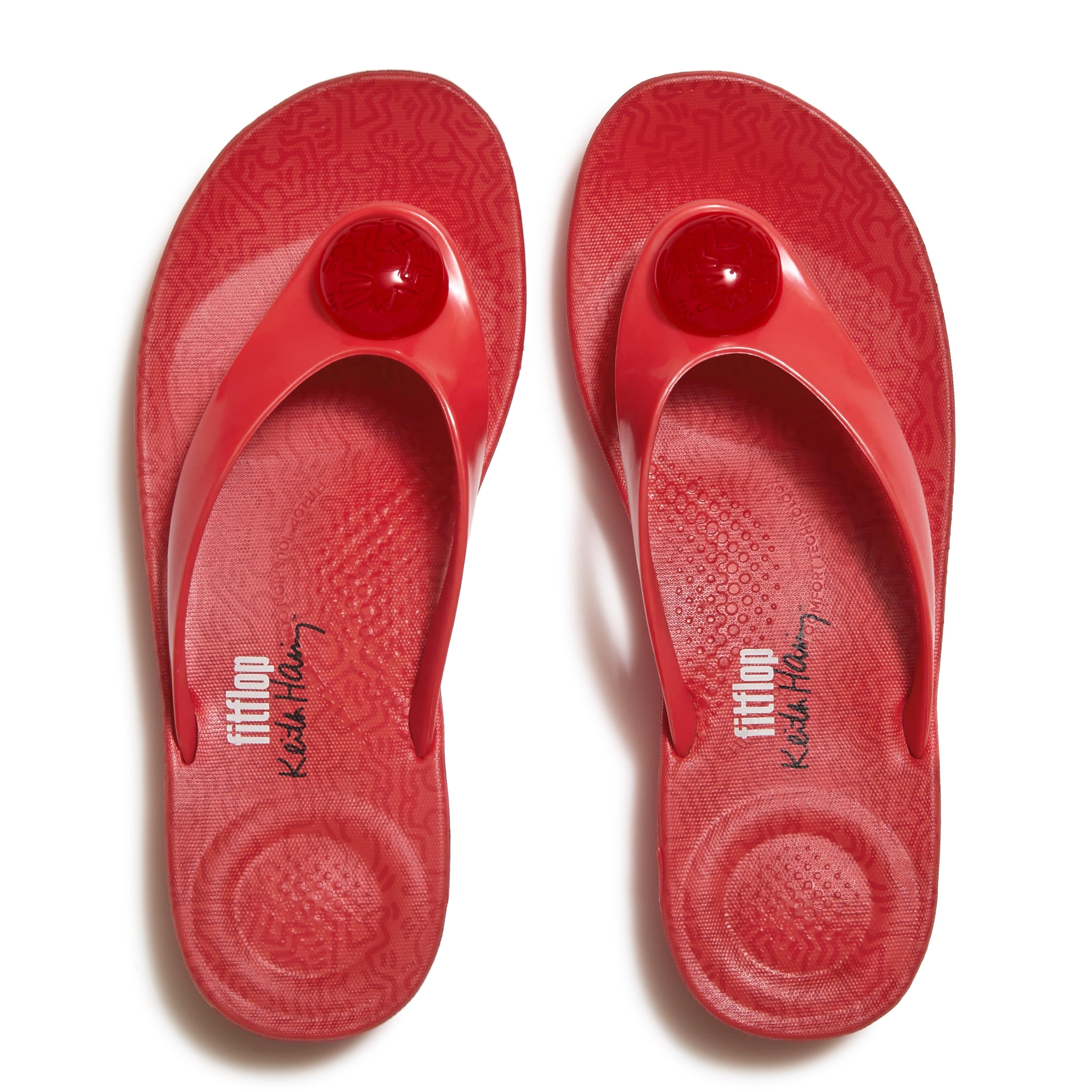 FITFLOP X KEITH HARING IQUSHION BUTTON FLIP-FLOPS