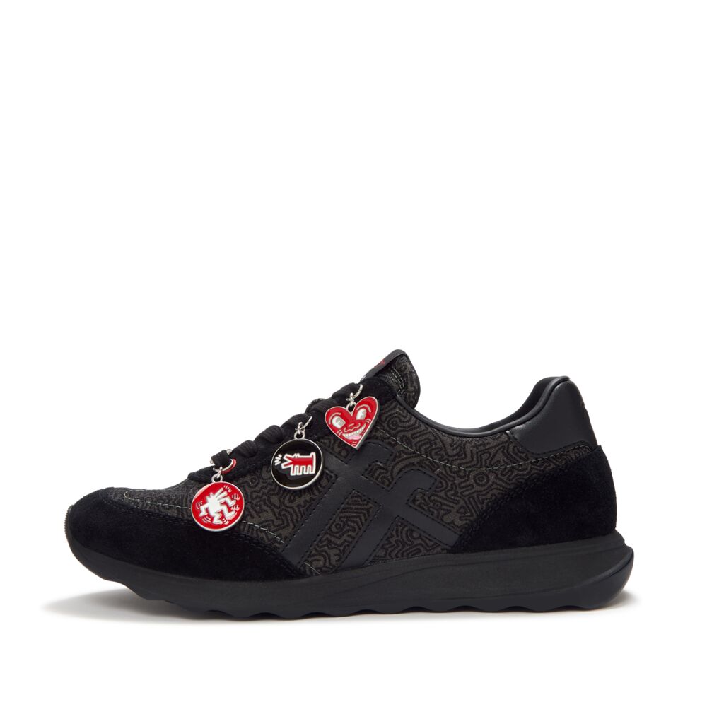 FITFLOP X KEITH HARING RETRO-Q FF CHARM TRAINERS