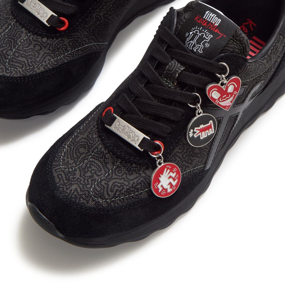 FITFLOP X KEITH HARING RETRO-Q FF CHARM TRAINERS