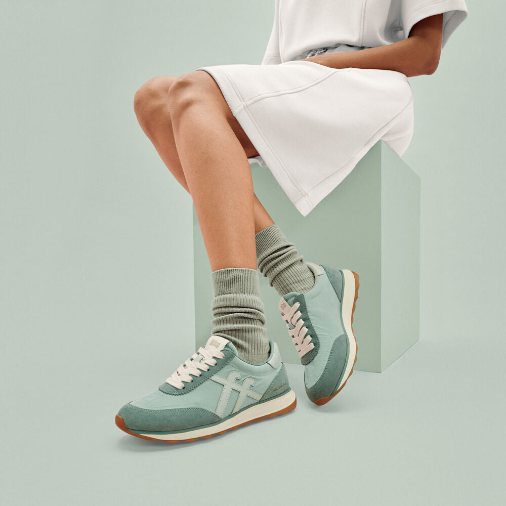 FITFLOP X PANTONE RETRO-Q FF SUEDE TRAINERS