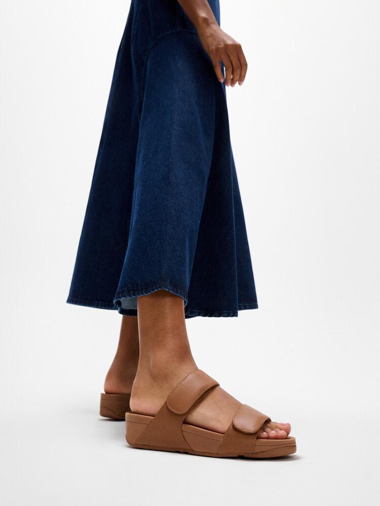 LULU ADJUSTABLE LEATHER SLIDES